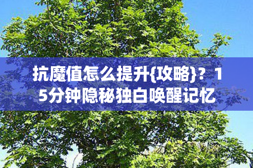15分钟隐秘独白唤醒记忆图片