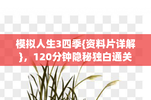 模拟人生3四季{资料片详解},120分钟隐秘独白通关夜 模拟人生3四季{资料片详解},120分钟隐秘独白通关夜