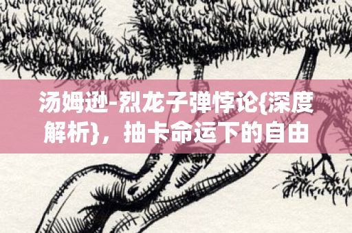 汤姆逊-烈龙子弹悖论{深度解析},抽卡命运下的自由囚徒 汤姆逊-烈龙子弹悖论{深度解析},抽卡命运下的自由囚徒