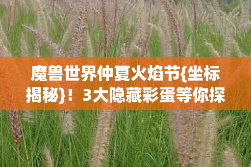 魔兽世界仲夏火焰节{坐标揭秘}！3大隐藏彩蛋等你探