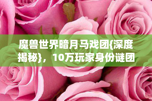 10万玩家身份谜团谁解图片