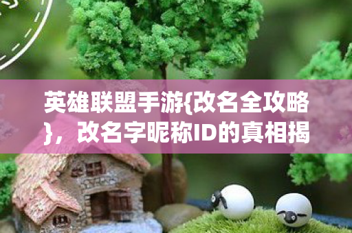 英雄联盟手游{改名全攻略}，改名字昵称ID的真相揭秘