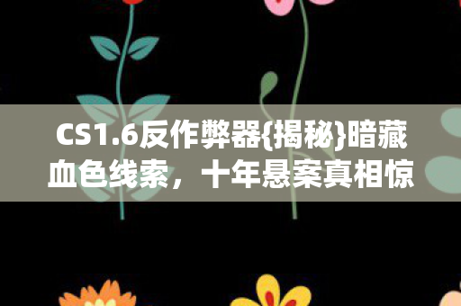 CS1.6反作弊器{揭秘}暗藏血色线索，十年悬案真相惊人