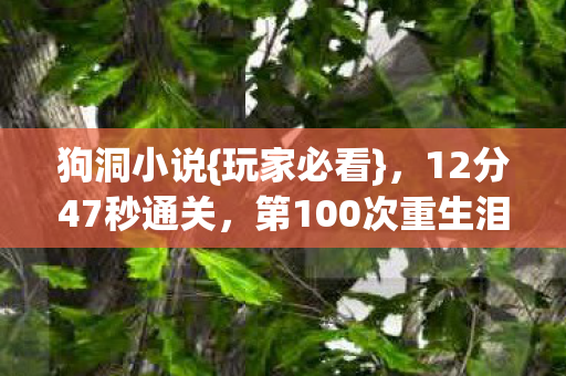狗洞小说{玩家必看},12分47秒通关,第100次重生泪目 狗洞小说{玩家必看},12分47秒通关,第100次重生泪目