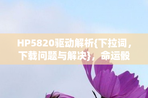 HP5820驱动解析图片