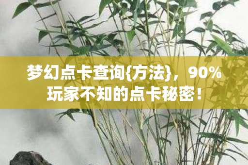 玩家不知的点卡秘密图片