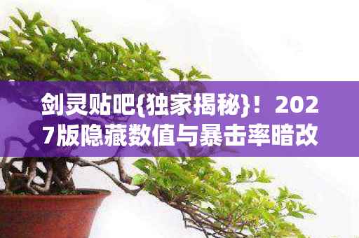 2027版隐藏数值与暴击率暗改真相图片