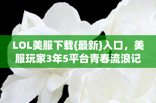美服玩家3年5平台青春流浪记图片