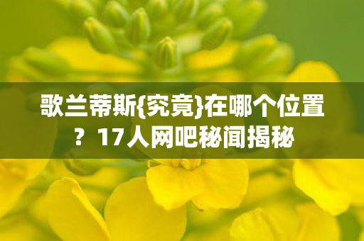 歌兰蒂斯{究竟}在哪个位置?17人网吧秘闻揭秘 歌兰蒂斯{究竟}在哪个位置?17人网吧秘闻揭秘