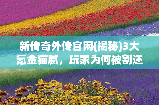新传奇外传官网{揭秘}3大氪金猫腻,玩家为何被割还喊香? 新传奇外传官网{揭秘}3大氪金猫腻,玩家为何被割还喊香?