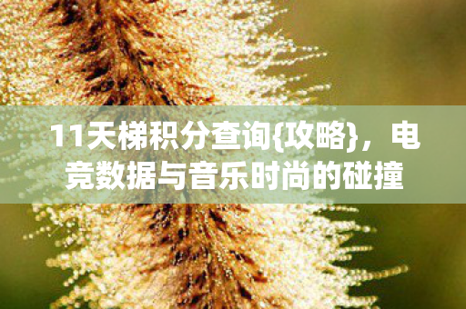 电竞数据与音乐时尚的碰撞图片