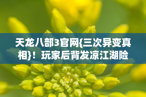 玩家后背发凉江湖险图片