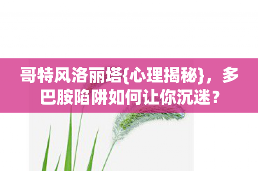 哥特风洛丽塔{心理揭秘},多巴胺陷阱如何让你沉迷? 哥特风洛丽塔{心理揭秘},多巴胺陷阱如何让你沉迷?