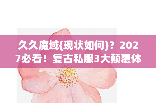 复古私服3大颠覆体验图片
