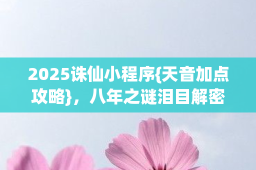 2025诛仙小程序{天音加点攻略}，八年之谜泪目解密