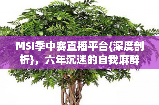 MSI季中赛直播平台{深度剖析}，六年沉迷的自我麻醉实录