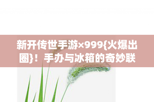 新开传世手游×999{火爆出圈}!手办与冰箱的奇妙联动 新开传世手游×999{火爆出圈}!手办与冰箱的奇妙联动