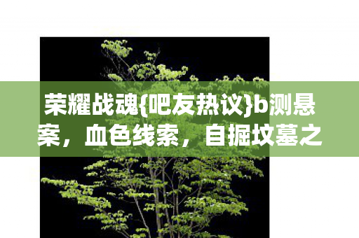 自掘坟墓之谜图片