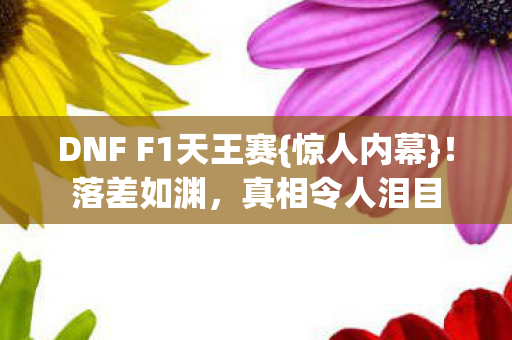 DNF F1天王赛图片