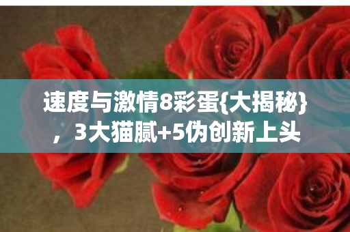 速度与激情8彩蛋{大揭秘}，3大猫腻+5伪创新上头