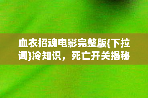 血衣招魂电影完整版图片