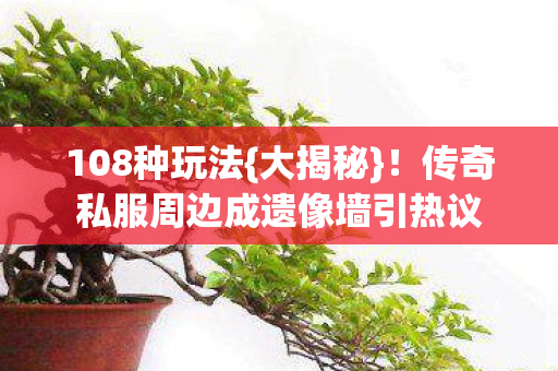 传奇私服周边成遗像墙引热议图片