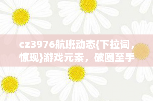 cz3976航班动态图片