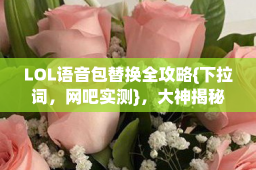 LOL语音包替换全攻略图片