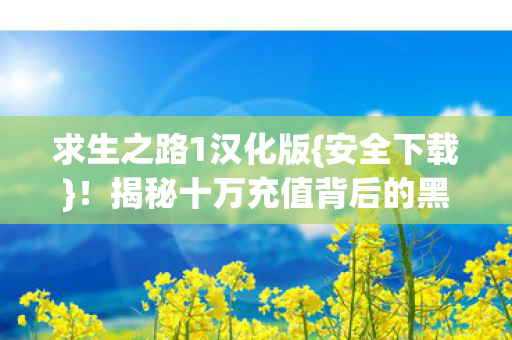 求生之路1汉化版{安全下载}！揭秘十万充值背后的黑幕