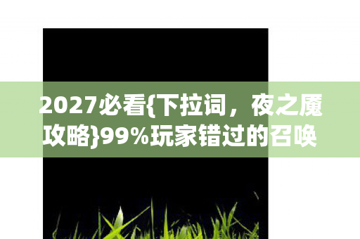 玩家错过的召唤公式公开图片