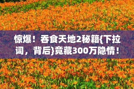 竟藏300万隐情图片