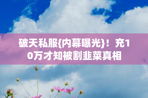 充10万才知被割韭菜真相图片