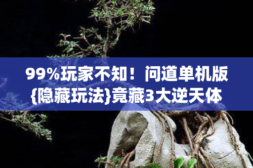 99%玩家不知!问道单机版{隐藏玩法}竟藏3大逆天体验 99%玩家不知!问道单机版{隐藏玩法}竟藏3大逆天体验