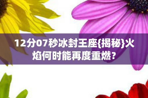 12分07秒冰封王座图片
