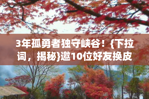 邀10位好友换皮肤真相图片