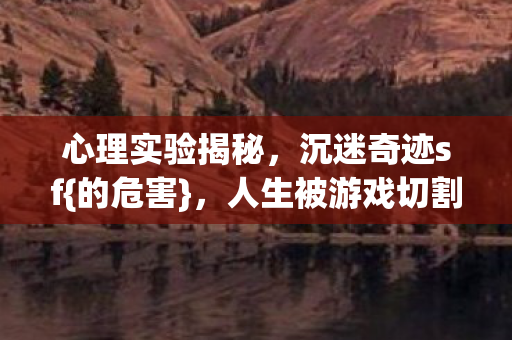 人生被游戏切割图片