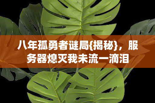 服务器熄灭我未流一滴泪图片