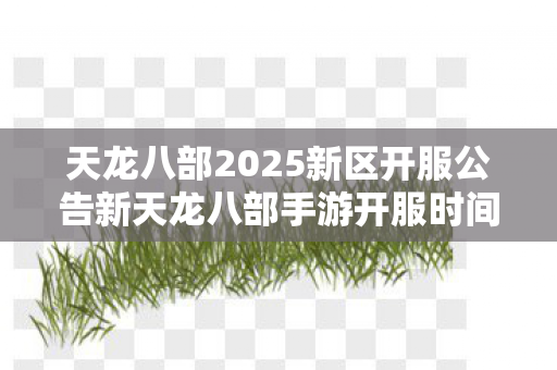 天龙八部2025新区开服公告新天龙八部手游开服时间表图片