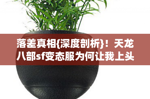 天龙八部sf变态服为何让我上头图片