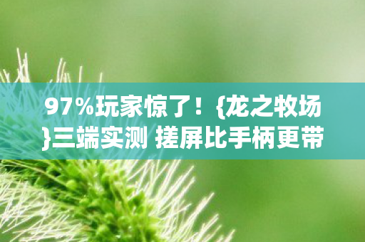 三端实测 搓屏比手柄更带感图片