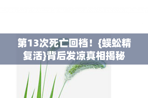 第13次死亡回档图片