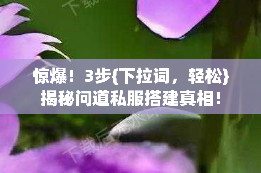 惊爆!3步{下拉词,轻松}揭秘问道私服搭建真相! 惊爆!3步{下拉词,轻松}揭秘问道私服搭建真相!