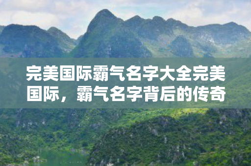 完美国际霸气名字大全完美国际图片