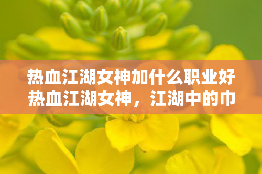 热血江湖女神加什么职业好热血江湖女神,江湖中的巾帼英雄,热血江湖女神,巾帼英雄的最佳职业选择 热血江湖女神加什么职业好热血江湖女神,江湖中的巾帼英雄,热血江湖女神,巾帼英雄的最佳职业选择