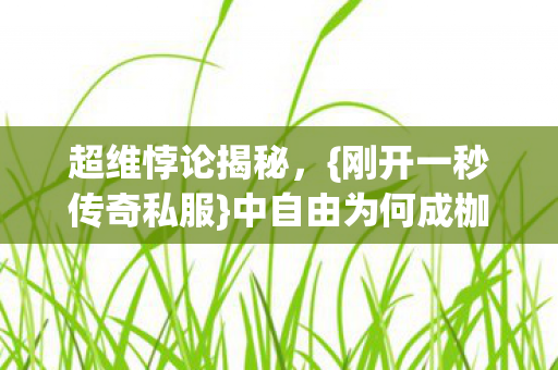 超维悖论揭秘,{刚开一秒传奇私服}中自由为何成枷锁? 超维悖论揭秘,{刚开一秒传奇私服}中自由为何成枷锁?