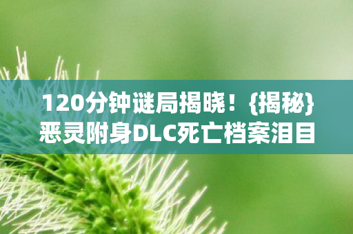 120分钟谜局揭晓!{揭秘}恶灵附身DLC死亡档案泪目真相 120分钟谜局揭晓!{揭秘}恶灵附身DLC死亡档案泪目真相