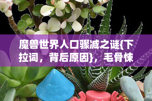 魔兽世界人口骤减之谜图片