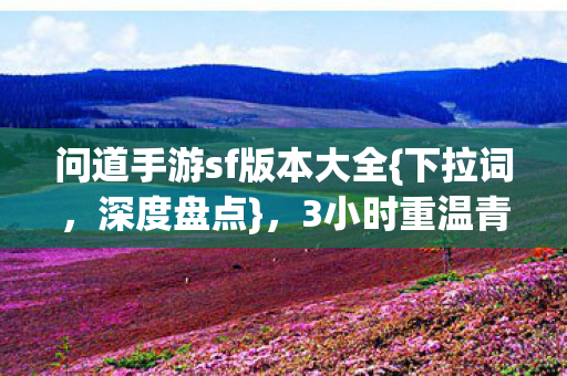 问道手游sf版本大全{下拉词，深度盘点}，3小时重温青春碎片