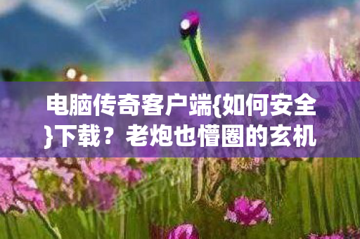 电脑传奇客户端{如何安全}下载？老炮也懵圈的玄机解析