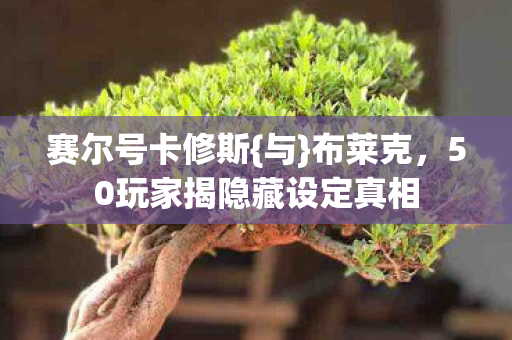 50玩家揭隐藏设定真相图片